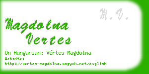 magdolna vertes business card